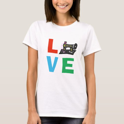 Love Sewing  Graphic T_shirt