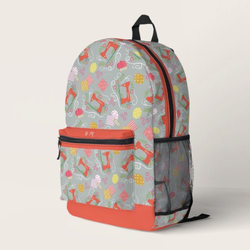 Love Sewing Grey Printed Backpack Love Sewing Grey Printed Backpack