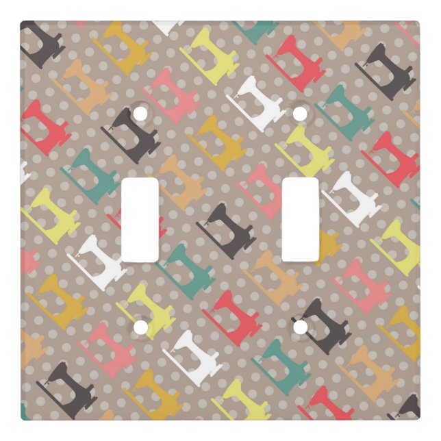 Love Sewing Machine Brown Light Switch Cover (Front)