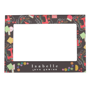 Love Sewing Machine Brown Magnetic Frame