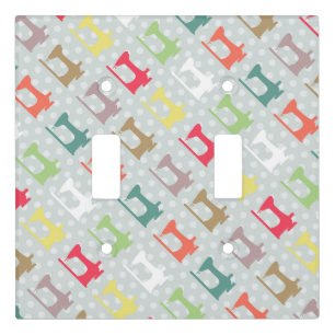 Love Sewing Machine Grey Light Switch Cover