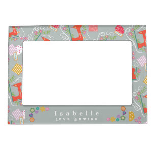 Love Sewing Machine Grey Magnetic Frame