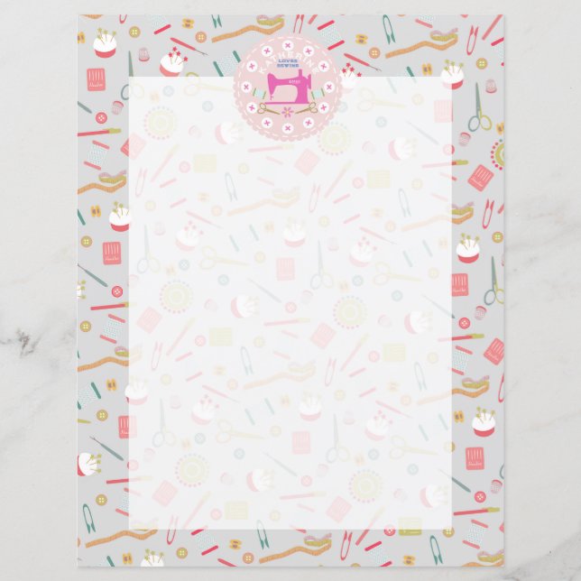 Love Sewing Machine Pastel Grey (Front)