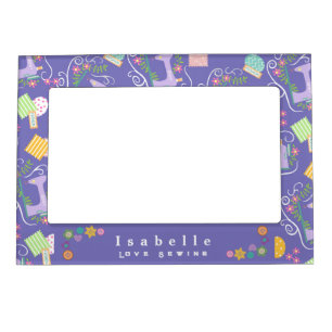 Love Sewing Machine Purple Magnetic Frame