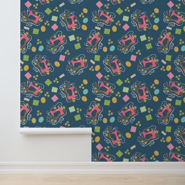 Love Sewing Machine Teal Wallpaper (Application)