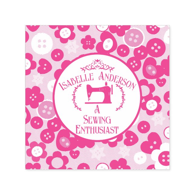 Love Sewing  Self-inking Stamp (Design)