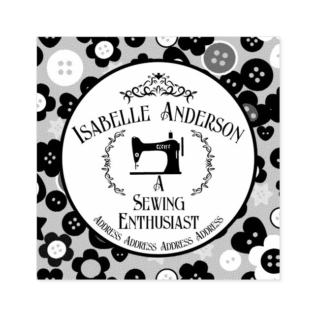 Love Sewing Vintage Rubber Stamp (Imprint)