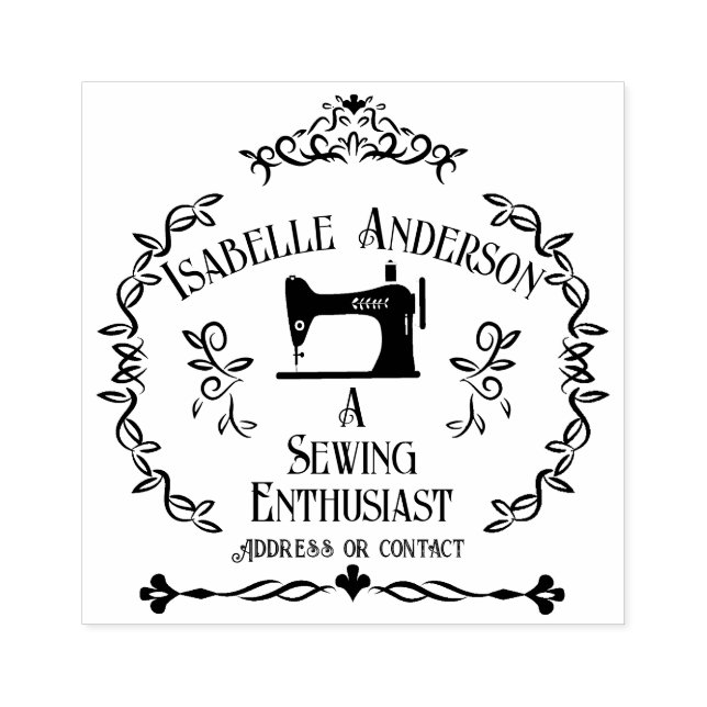 Love Sewing Vintage Rubber Stamp (Imprint)