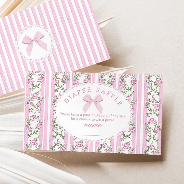 Love Shack Baby Bow Diaper raffle ticket Enclosure Card (Creator Uploaded)