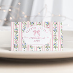 Love Shack Baby Bow Diaper raffle ticket Enclosure Card