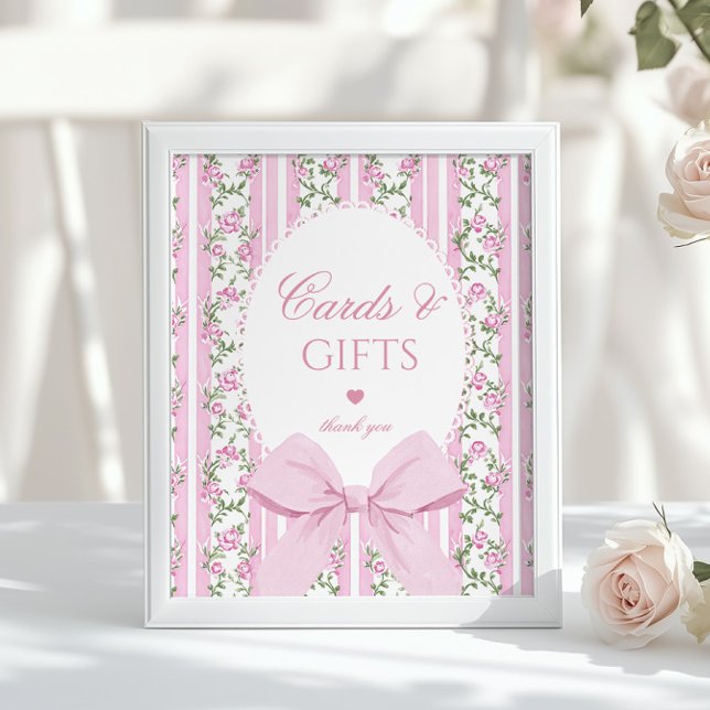 Love Shack Baby Cards and gifts Floral Bow Poster (Creator Uploaded)