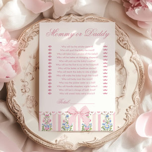 Love Shack Baby Mommy or Daddy Baby Shower game