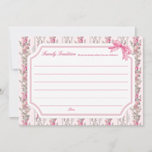 Love Shack Baby Shower Family Tradition Cards