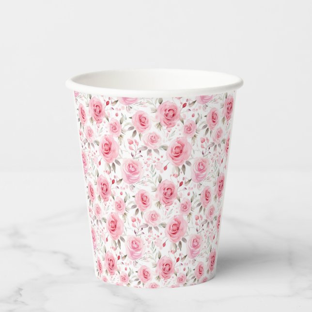 Love Shack Coquette Baby Shower Paper Cups  (Front)