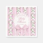 Love Shack Coquette Blush Pink Bow Baby Shower Napkins