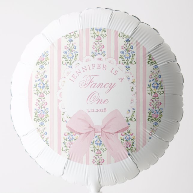 Love Shack Fancy One Coquette Bow 1st Birthday Balloon (Front)