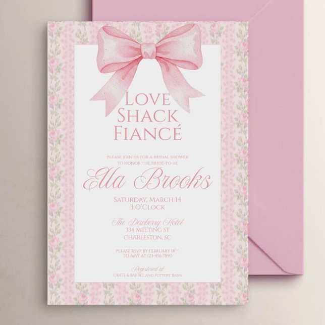 Love Shack Fiancé Bridal Shower Invitation Templat (Creator Uploaded)