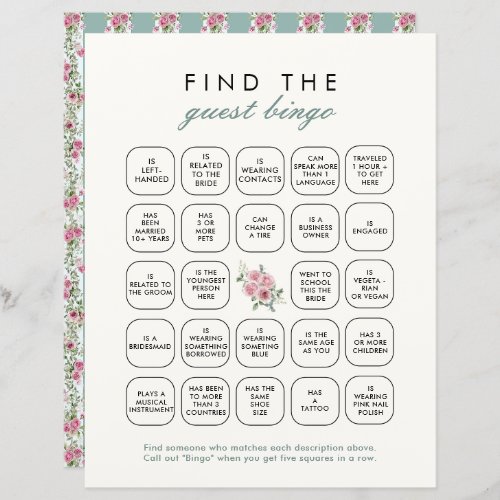 Love Shack Fiance Find The Guest Bingo Game