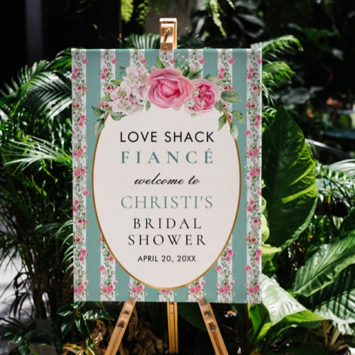 Love Shack Fiance Floral Party Bridal Shower Foam Board