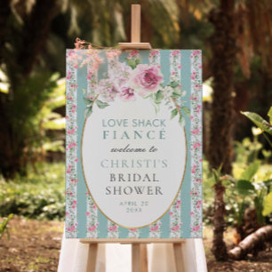 Love Shack Fiance Garden Floral Welcome Sign