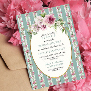 Love Shack Fiance Garden Flowers Bridal Shower Invitation