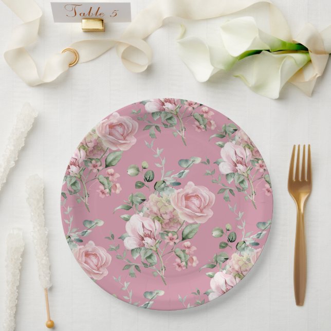 Love Shack Fiance Garden Tea Party Bridal Shower Paper Plates (Wedding)
