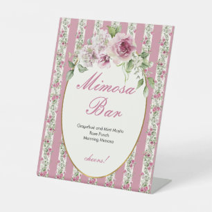 Love Shack Fiance Mimosa Bar Pink Bridal Shower Pedestal Sign