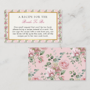 Love Shack Fiance Tea Party Bridal Shower Recipe Enclosure Card