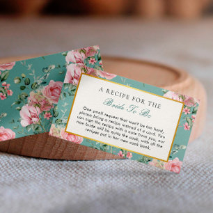 Love Shack Fiance Tea Party Bridal Shower Recipe Enclosure Card