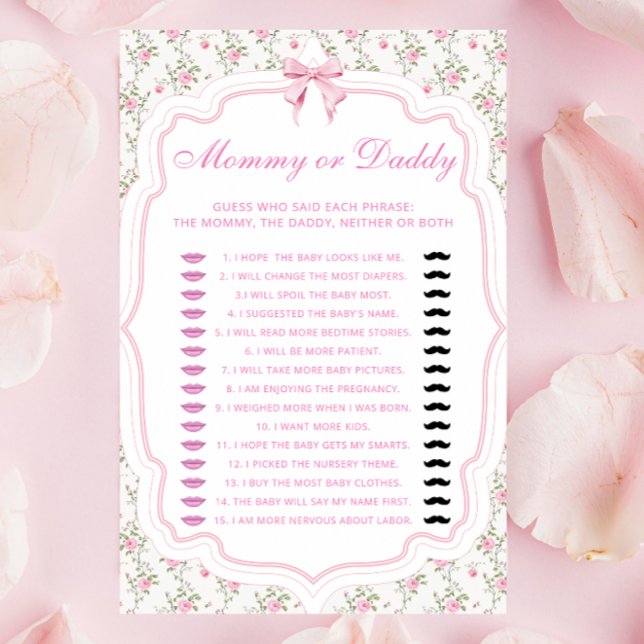 Love Shack Mommy or Daddy Baby Shower Game (Creator Uploaded)
