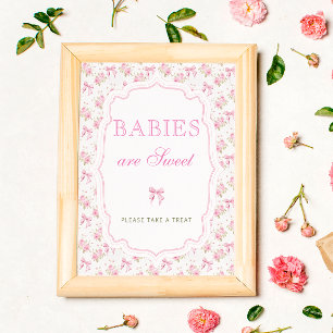Love Shack Vintage Babies are Sweet Take a Treat Poster