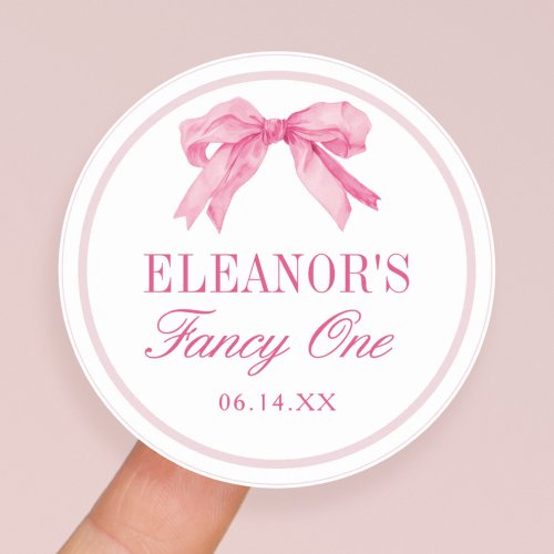 Love Shack Vintage Fancy ONE Girl Birthday  Classic Round Sticker