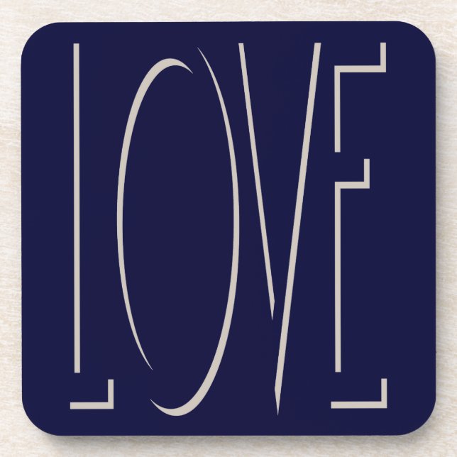 LOVE Shadow Beverage Coaster (Front)