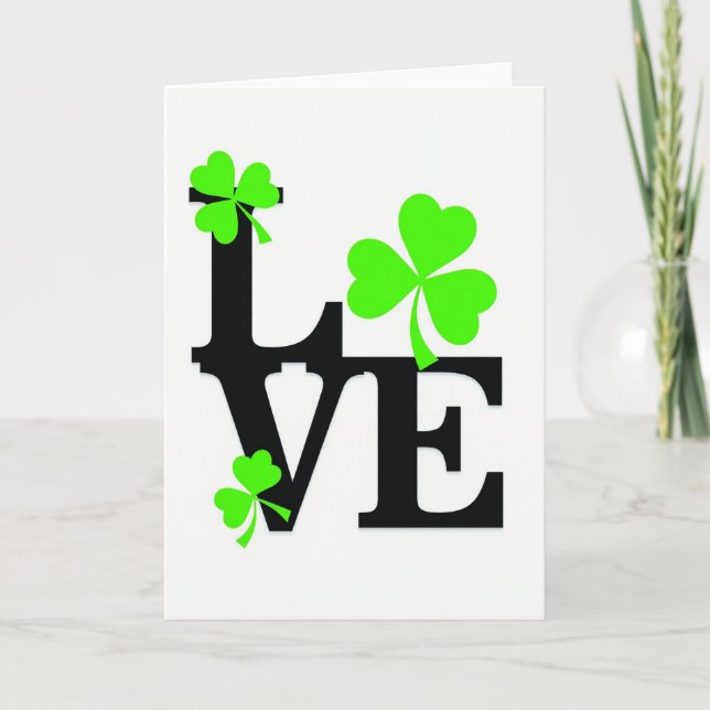 Love Shamrock Graphic Art Card (Front)