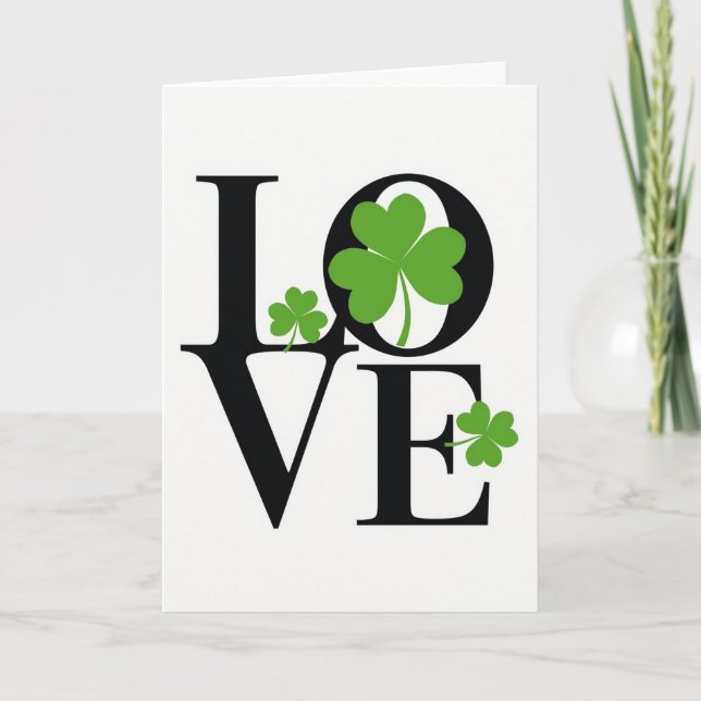 Love Shamrock Graphic Card (Front)