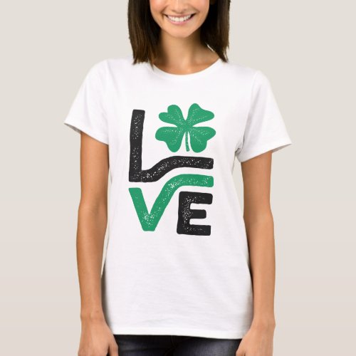 Love Shamrock Saint Patricks Day T_Shirt