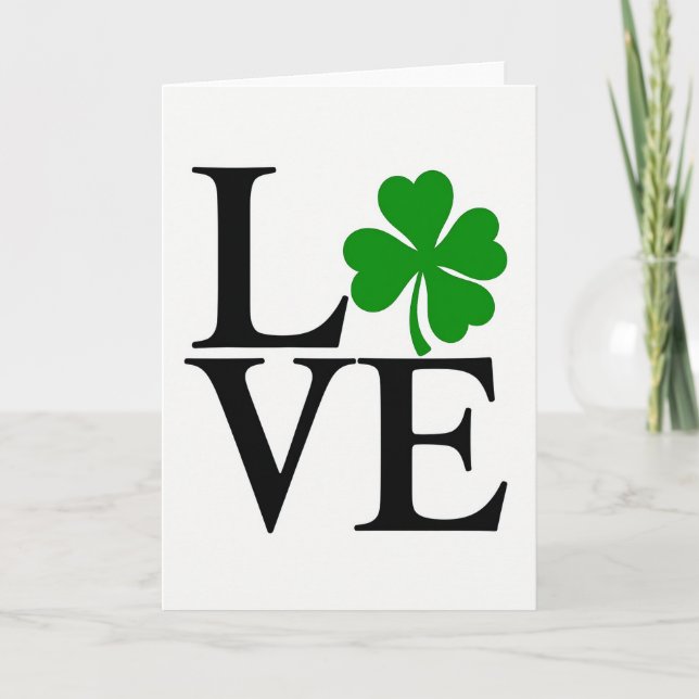 Love Shamrock Special Card (Front)