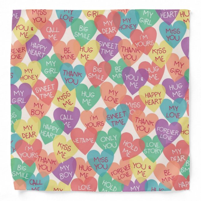 Love Shape Background Bandana (Front)