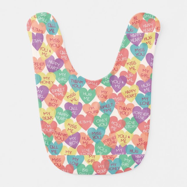 Love Shape Background Bib (Front)