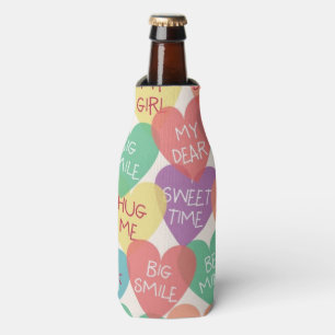 Love Shape Background Bottle Cooler