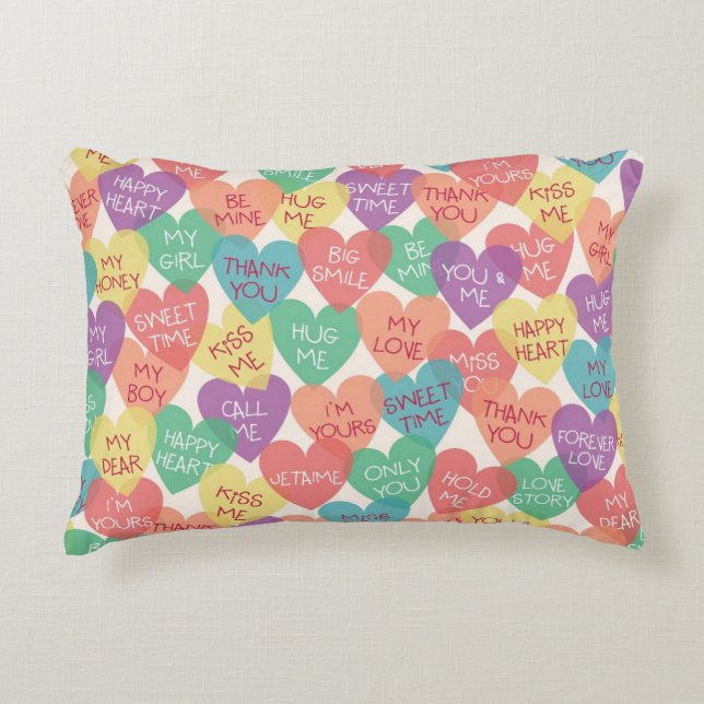 Love Shape Background Decorative Pillow (Front)