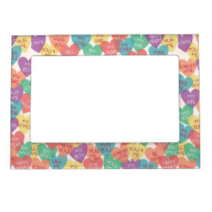 Love Shape Background Magnetic Picture Frame