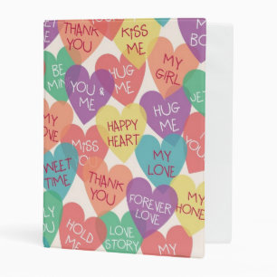 Love Shape Background Mini Binder