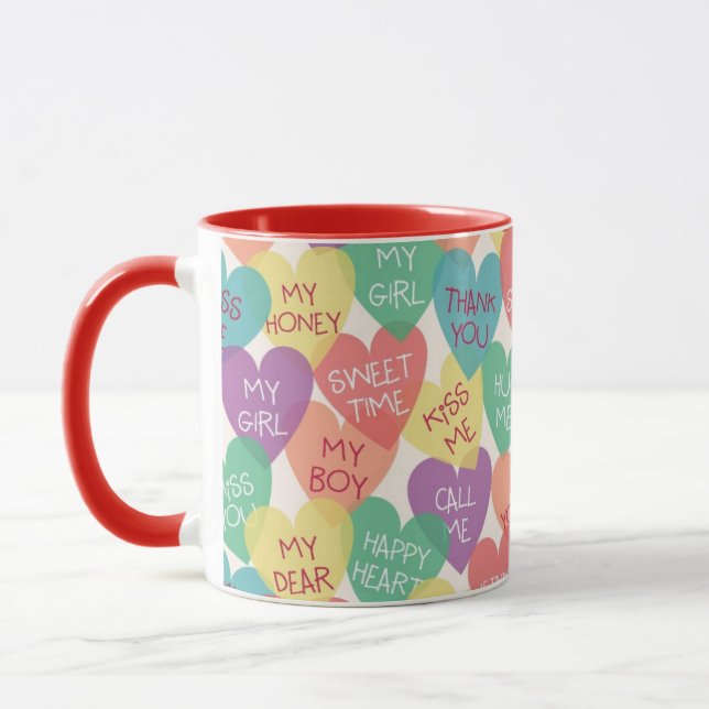 Love Shape Background Mug (Left)
