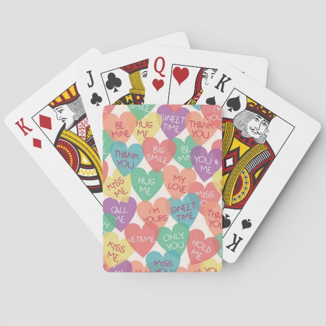 Love Shape Background Poker Cards (Back)