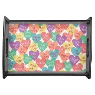 Love Shape Background Serving Tray