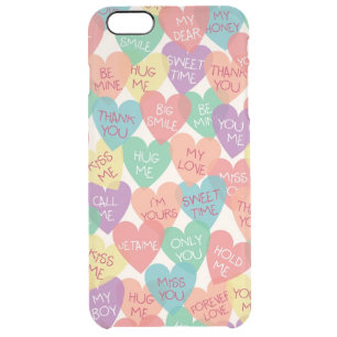 Love Shape Background Clear iPhone 6 Plus Case
