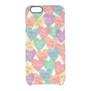 Love Shape Background Clear iPhone 6/6S Case
