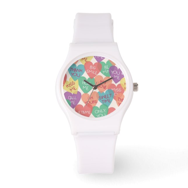 Love Shape Background Watch (Front)