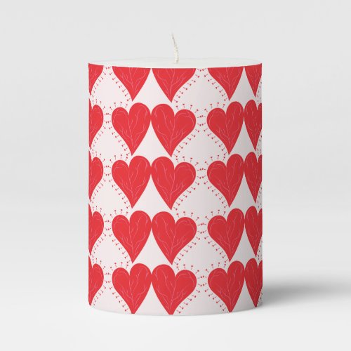 Love Shaped Heart Pattern Pillar Candle